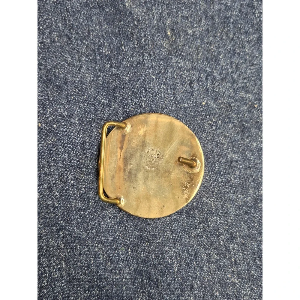 Handmade Anacortes Brass Works Vintage Initials Belt Buckle